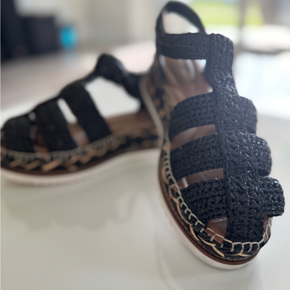 ANTONIO MELANI Black Braided Espadrilles